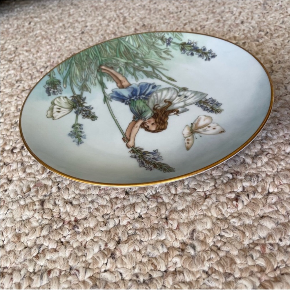 Collectible Lavender Fairy Decorative Plate by Cicely Mary Barker - Picture 3 of 6